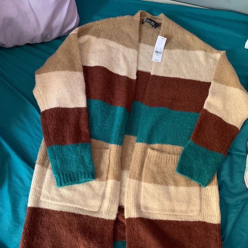 Long sweater cardigan